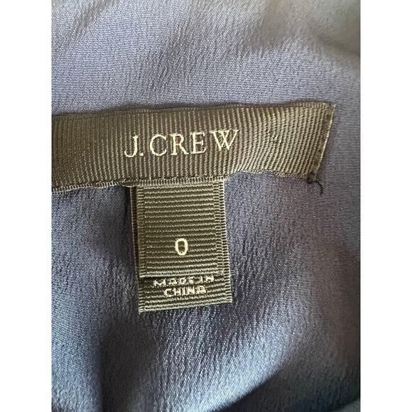 J Crew Size 0 Floral Navy Blue Tiered Dress, Style A1380, Short Sleeve, Midi - Picture 6 of 8